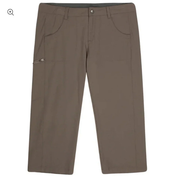 Patagonia Pants Capri Cropped Brown Happy Hike Size 6 Hiking Outdoor Climbing - Picture 3 of 13